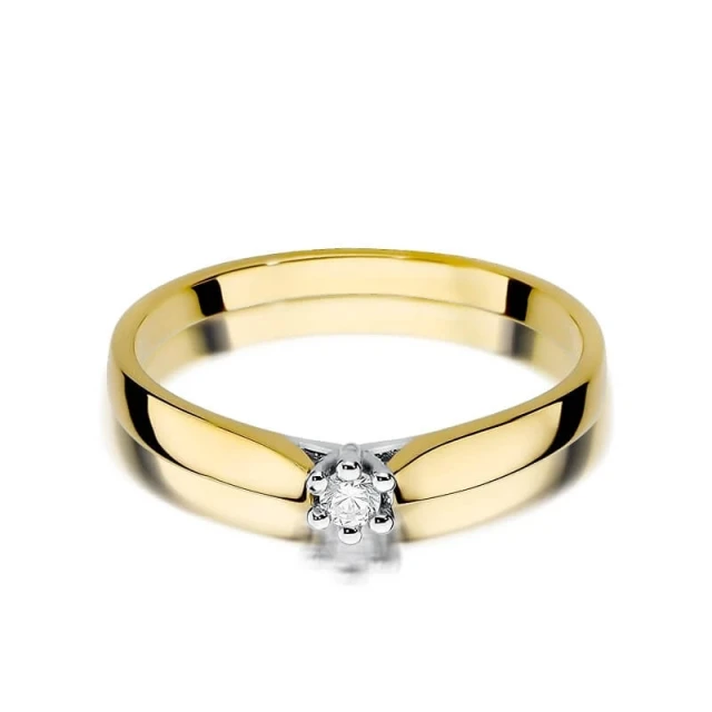 Gold Ring 585 mit Diamant Diamant 0.04ct