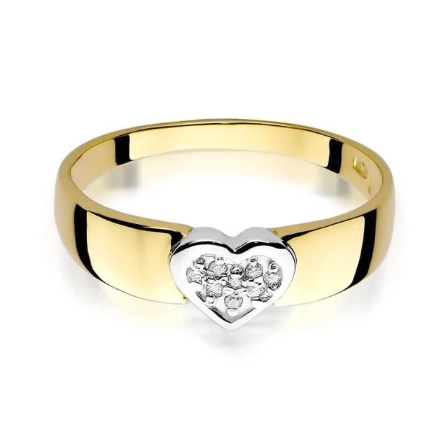 Gold Ring 585 mit Diamant Diamant Diamant 0.04ct