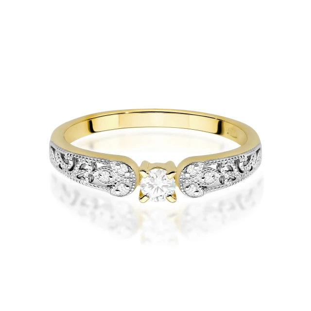 copy of Gold Ring 585 mit Diamant Diamant Diamant 0.10ct