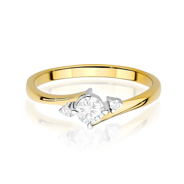 copy of Gold Ring 585 mit Diamant Diamant Diamant 0.10ct