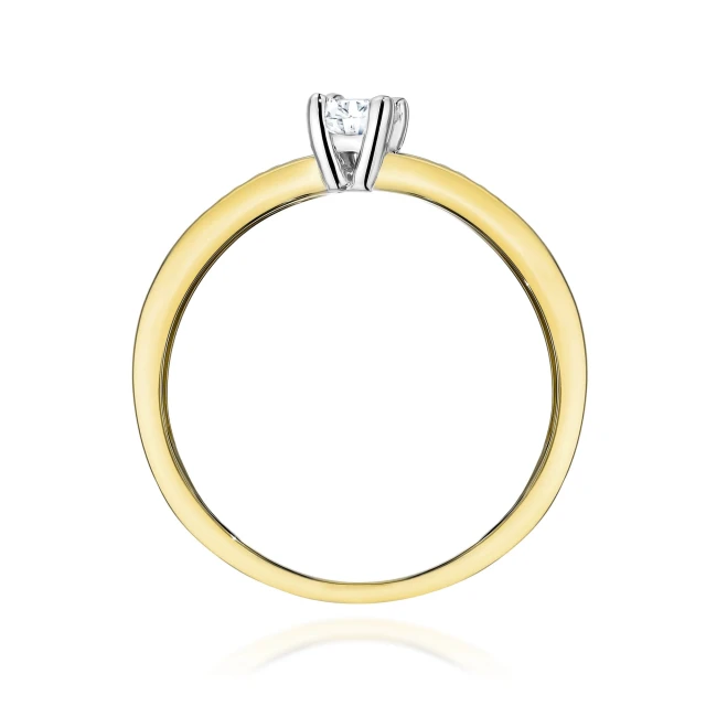 Gold Ring 585 mit Diamant Diamant Diamant 0.10ct