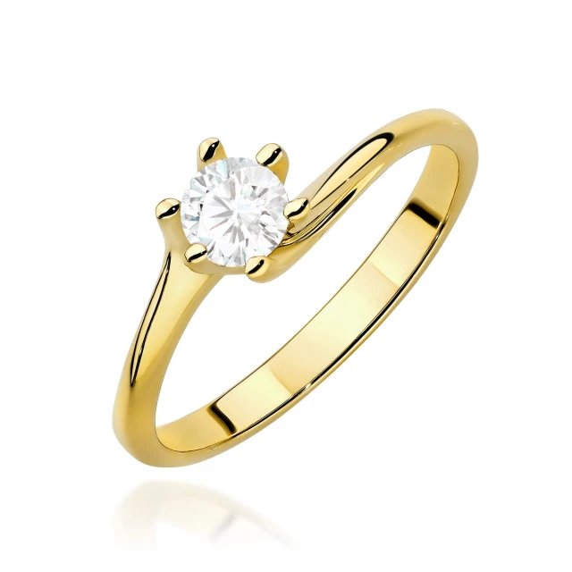 Gold Ring 585 mit Diamant Diamant Diamant 0.10ct