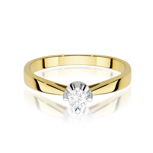 copy of Gold Ring 585 mit Diamant Diamant Diamant 0.10ct