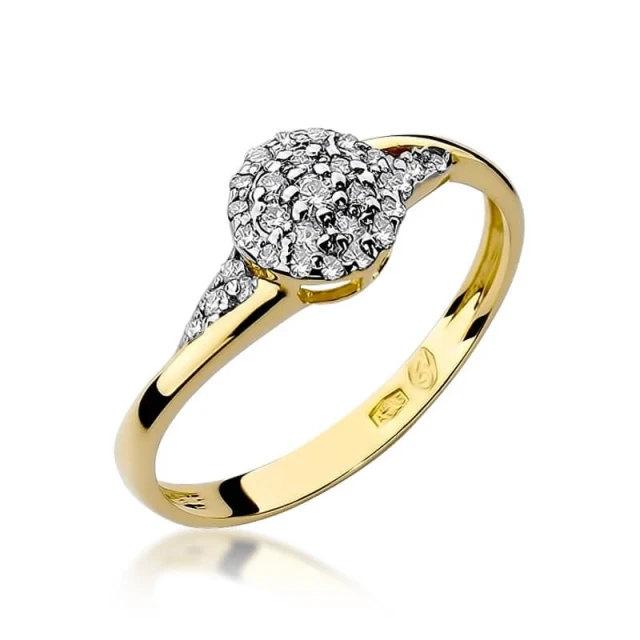 Gold Ring 585 mit Diamant Diamant Diamant 0.20ct
