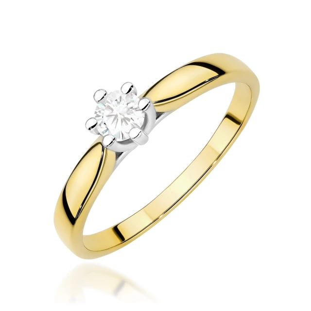 copy of Gold Ring 585 mit Diamant Diamant Diamant 0.10ct