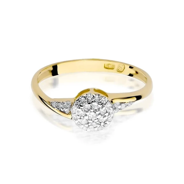 Gold Ring 585 mit Diamant Diamant Diamant 0.20ct