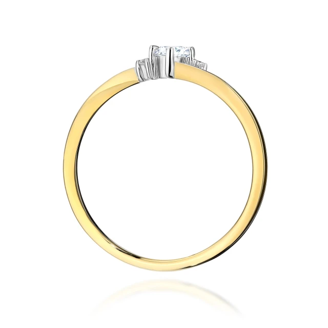 Gold Ring 585 mit Diamant Diamant Diamant 0.10ct