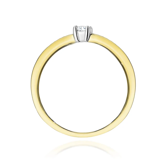 Gold Ring 585 mit Diamant Diamant Diamant 0.10ct