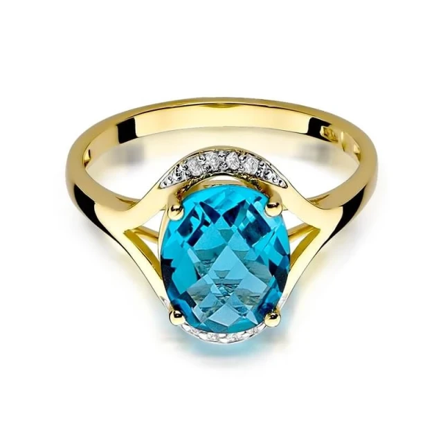 Goldring 585 mit Diamanttopaz 3,00ct