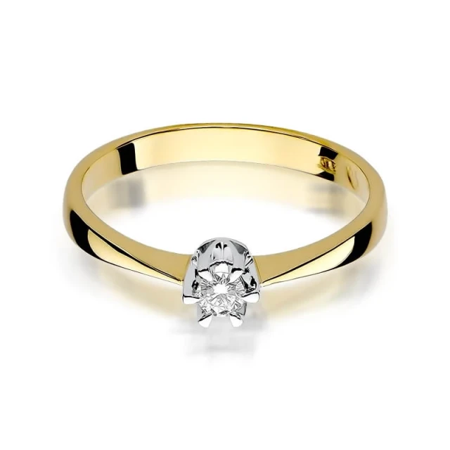 Gold Ring 585 mit Diamant Diamant Diamant 0.10ct