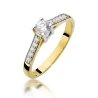 Złoty Pierścionek 585 z diamentem brylant 0,28ct