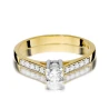 Złoty Pierścionek 585 z diamentem brylant 0,28ct