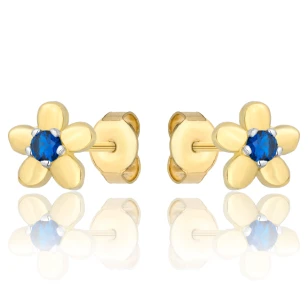 GOLD OHRRINGE ZIRKONIA BLUMEN K2.1179n | ergold