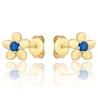 GOLD OHRRINGE ZIRKONIA BLUMEN K2.1179n | ergold