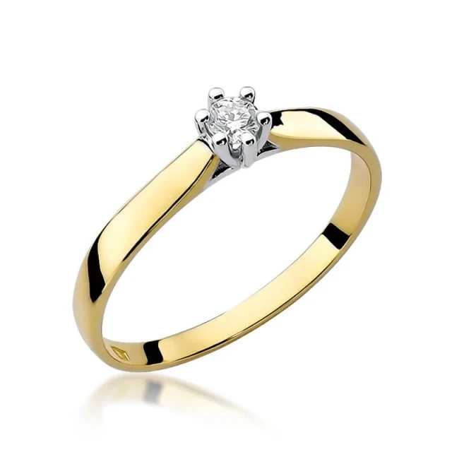 Gold Ring 585 mit Diamant Diamant Diamant 0.08ct