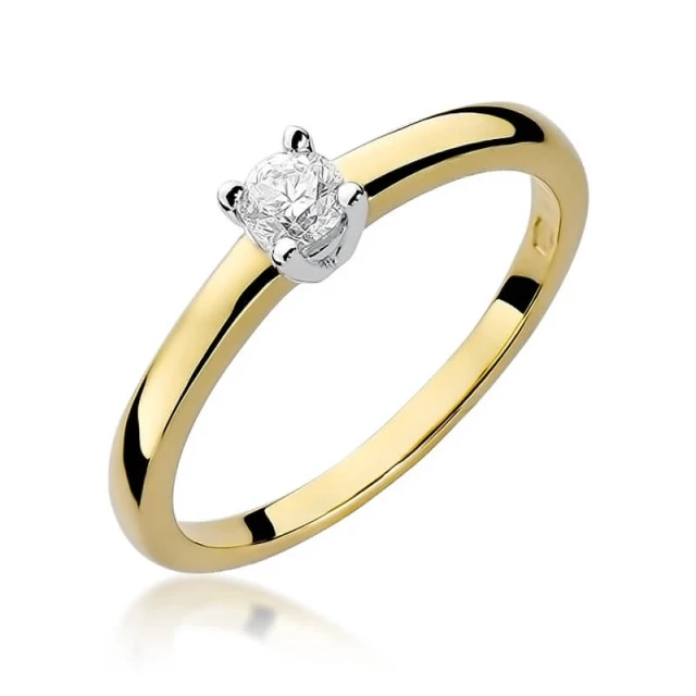 Gold Ring 585 mit Diamant Diamant Diamant 0.20ct