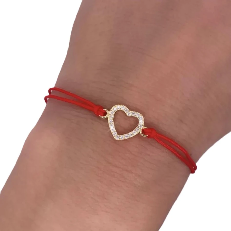 Vergoldetes Armband Roter String HEART SBZ23 | ergold