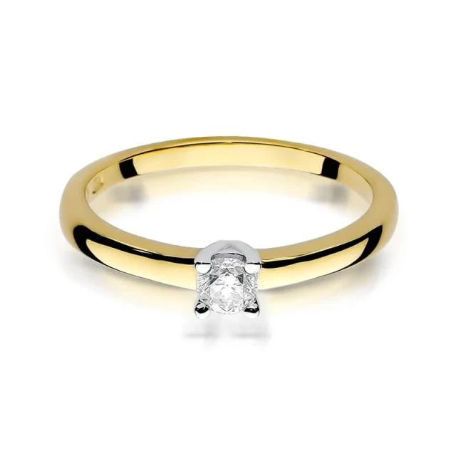 Gold Ring 585 mit Diamant Diamant Diamant 0.20ct