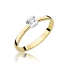 Złoty Pierścionek 585 z diamentem brylant 0,09ct
