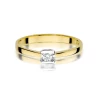 Złoty Pierścionek 585 z diamentem brylant 0,09ct
