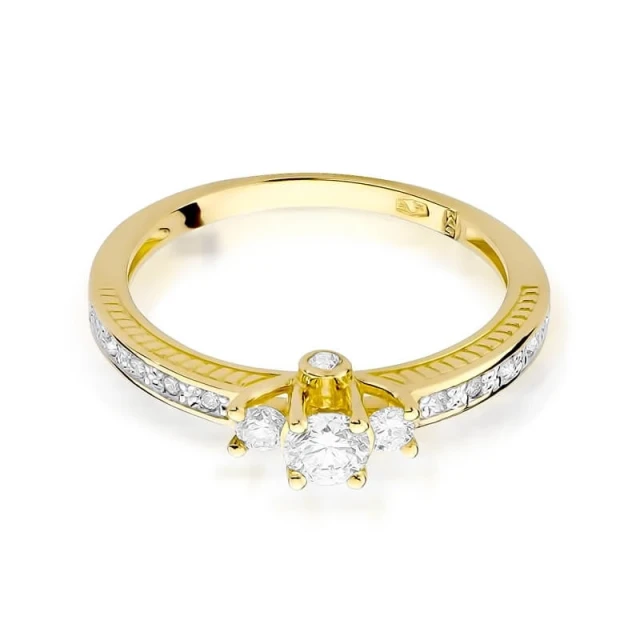 Gold Ring 585 mit Diamant Diamant Diamant 0.42ct