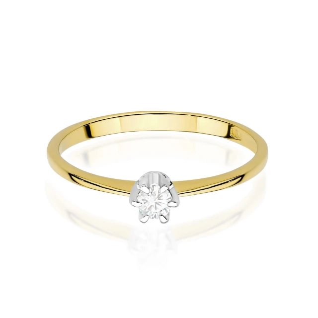 copy of Gold Ring 585 mit Diamant Diamant Diamant 0.10ct