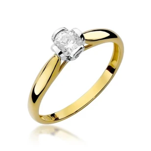 Złoty pierścionek z diamentem EY-86 0,30ct