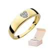 Gold Ring 585 mit Diamant Diamant Diamant 0.03ct