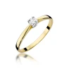 Złoty Pierścionek 585 z diamentem brylant 0,15ct