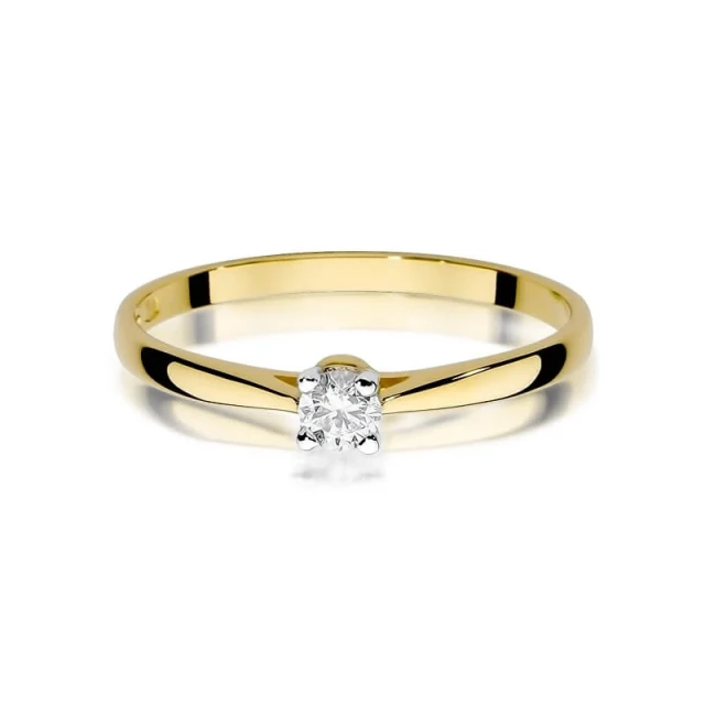 Gold Ring 585 mit Diamant Diamant Diamant 0.15ct