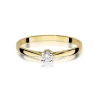 Złoty Pierścionek 585 z diamentem brylant 0,15ct