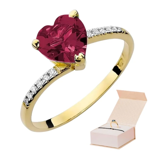 Gold Ring 585 mit Diamant Rubin 1,70ct