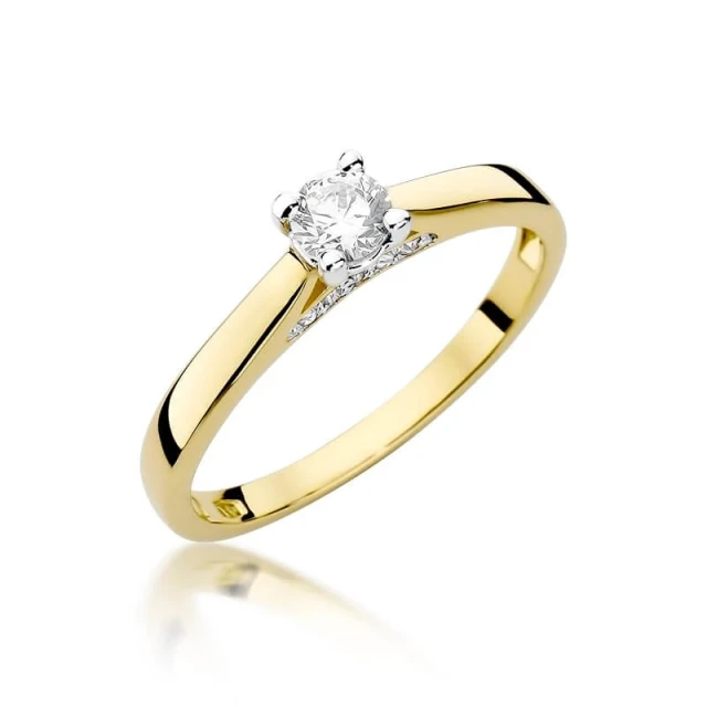 Gold Ring 585 mit Diamant Diamant Diamant 0.23ct