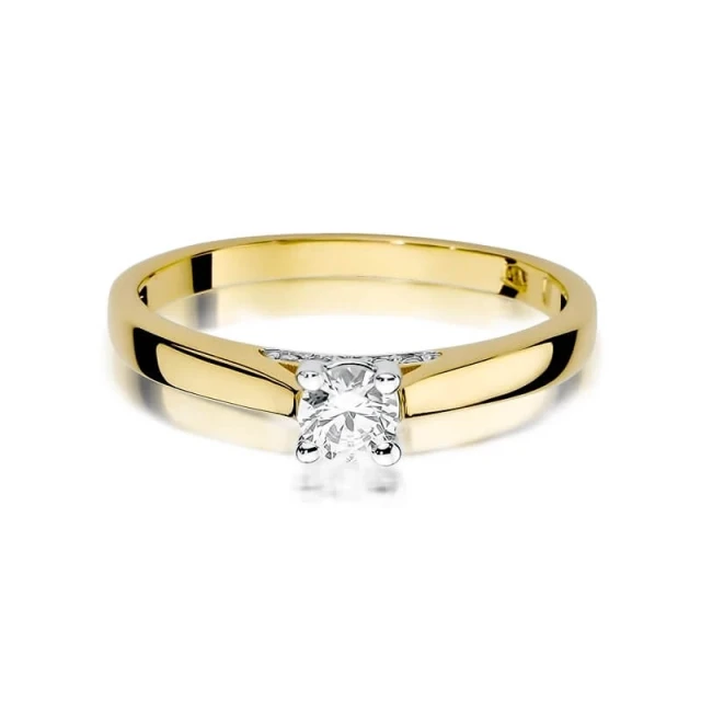 Gold Ring 585 mit Diamant Diamant Diamant 0.23ct