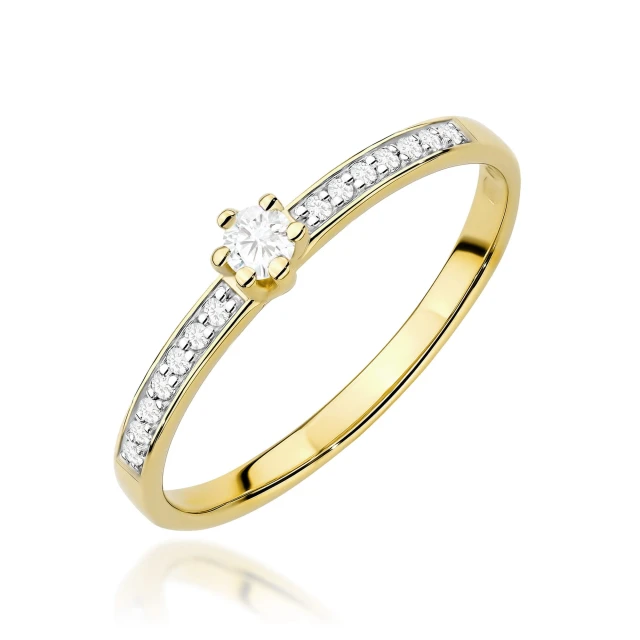 copy of Gold Ring 585 mit Diamant Diamant Diamant 0.10ct