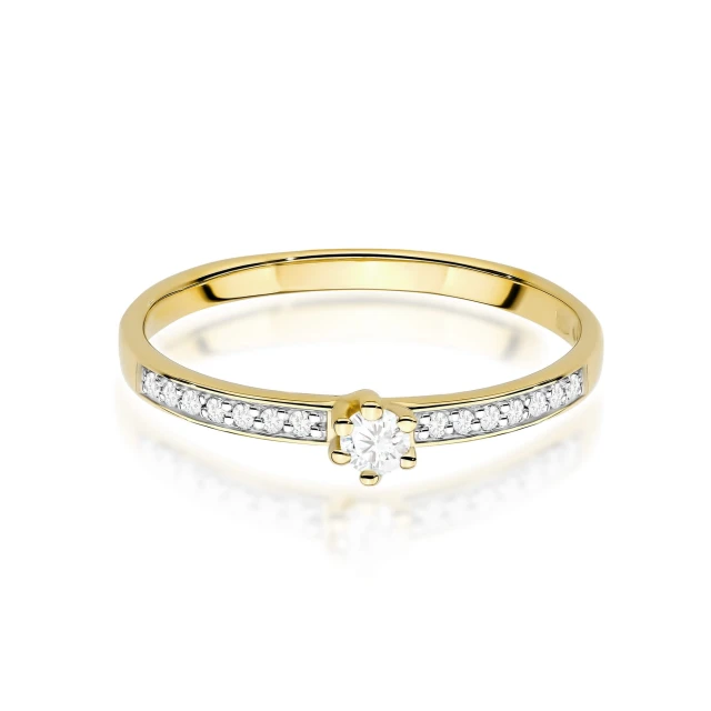 copy of Gold Ring 585 mit Diamant Diamant Diamant 0.10ct