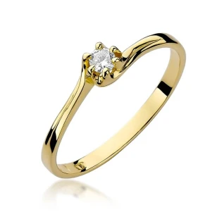 Złoty pierścionek z diamentem EY-163 0,10ct