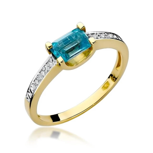 Goldring 585 mit Diamanttopaz 0,65ct