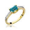 Złoty Pierścionek 585 z diamentem topaz 0,65ct