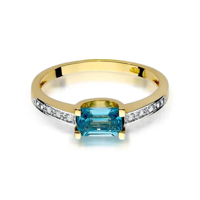 Goldring 585 mit Diamanttopaz 0,65ct
