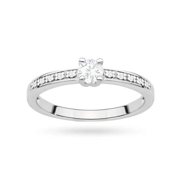 Gold Ring 585 mit Diamant Diamant Diamant 0.10ct