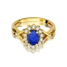 Goldener Diamantring EY-76 Saphir | ergold
