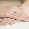 Goldener Diamantring EY-76 Saphir | ergold