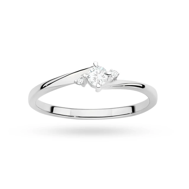Gold Ring 585 mit Diamant Diamant Diamant 0.10ct