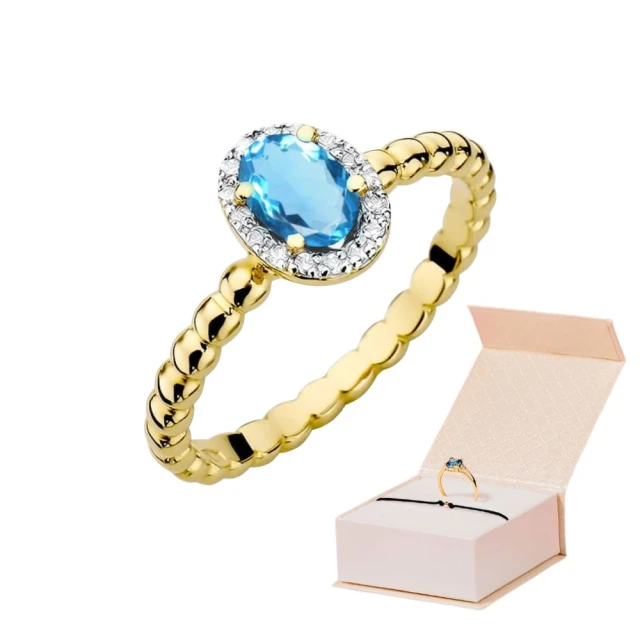 Pierścionek topaz złoty 0,50ct
