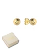 ⭐ Kolczyki kulki super lekkie diamentowane 4 mm pr. 333 ♥ Ergold