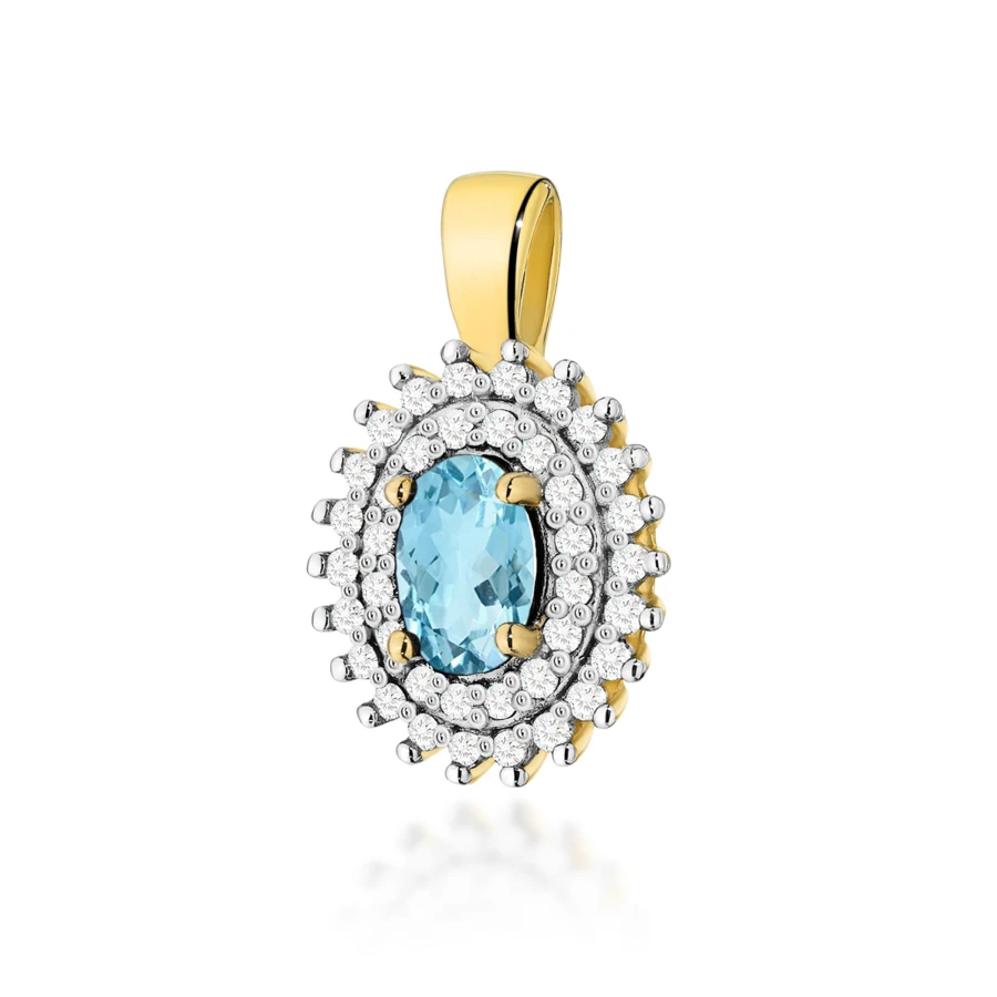 Złota Zawieszka Topaz  0,50ct żółte złoto| ERgold