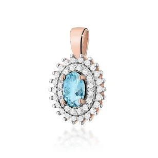 Złota Zawieszka Topaz 0,50ct różowe złoto| ERgold