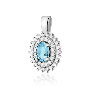 Złota Zawieszka Topaz  0,50ct białe złoto| ERgold