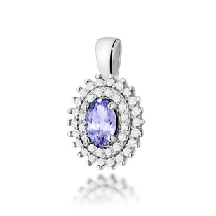 Złota Zawieszka Tanzanit 0,40ct białe złoto| ERgold